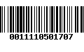 Código de Barras 0011110501707