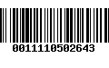 Código de Barras 0011110502643