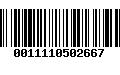 Código de Barras 0011110502667