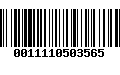 Código de Barras 0011110503565