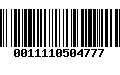 Código de Barras 0011110504777