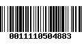 Código de Barras 0011110504883