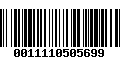 Código de Barras 0011110505699