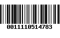 Código de Barras 0011110514783