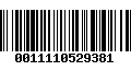 Código de Barras 0011110529381