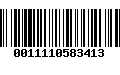 Código de Barras 0011110583413