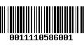 Código de Barras 0011110586001