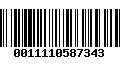 Código de Barras 0011110587343