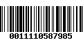 Código de Barras 0011110587985