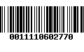 Código de Barras 0011110602770