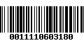 Código de Barras 0011110603180