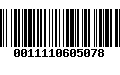 Código de Barras 0011110605078