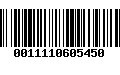 Código de Barras 0011110605450