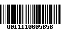 Código de Barras 0011110605658