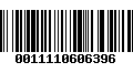 Código de Barras 0011110606396