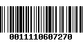 Código de Barras 0011110607270