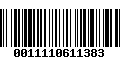 Código de Barras 0011110611383