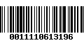 Código de Barras 0011110613196