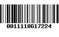 Código de Barras 0011110617224