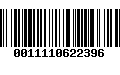 Código de Barras 0011110622396