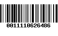 Código de Barras 0011110626486