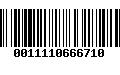 Código de Barras 0011110666710