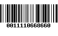 Código de Barras 0011110668660