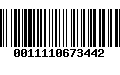 Código de Barras 0011110673442