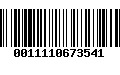 Código de Barras 0011110673541