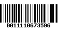 Código de Barras 0011110673596