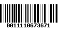 Código de Barras 0011110673671