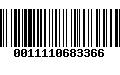 Código de Barras 0011110683366