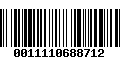 Código de Barras 0011110688712