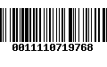 Código de Barras 0011110719768