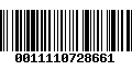 Código de Barras 0011110728661