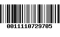 Código de Barras 0011110729705