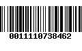 Código de Barras 0011110738462