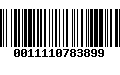 Código de Barras 0011110783899