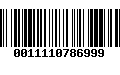 Código de Barras 0011110786999