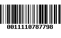 Código de Barras 0011110787798