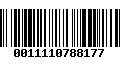 Código de Barras 0011110788177