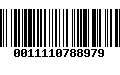 Código de Barras 0011110788979