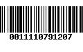 Código de Barras 0011110791207