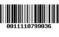 Código de Barras 0011110799036