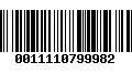 Código de Barras 0011110799982