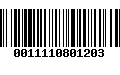 Código de Barras 0011110801203