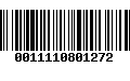 Código de Barras 0011110801272