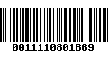 Código de Barras 0011110801869