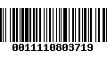 Código de Barras 0011110803719