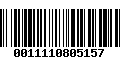 Código de Barras 0011110805157